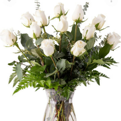 Rose Arrangement White – ROCKY MOUNTAIN FLOWERS & GIFTING, Aurora CO