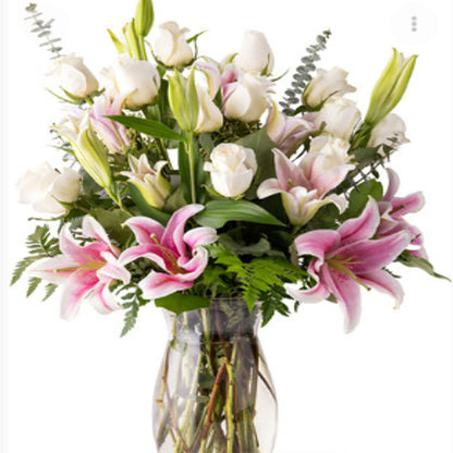 Rose Lily Arrangement – ROCKY MOUNTAIN FLOWERS & GIFTING, Aurora CO