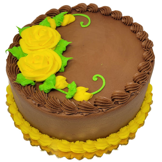 On-Line Floral DL Cake - Chocolate Flavor